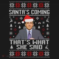 Ugly Christmas Sweater The Office Santa’s Coming That’s What She Said Visor thumb 3