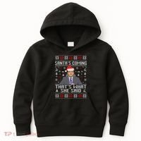 Ugly Christmas Sweater The Office Santa’s Coming That’s What She Said Kids Hoodie thumb 0