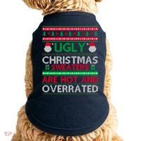 Ugly Christmas Sweaters Are Hot And Overrated Doggie Tank thumb 0