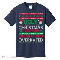 Ugly Christmas Sweaters Are Hot And Overrated Kids T-Shirt thumb 0