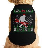 Ugly Christmas Sasquatch Ski Cool Gift Skiing Gift Cool Gift Doggie Tank thumb 0