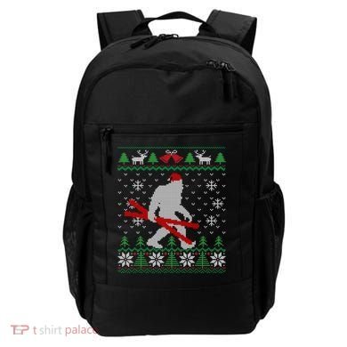 Ugly Christmas Sasquatch Ski Cool Gift Skiing Gift Cool Gift Backpack