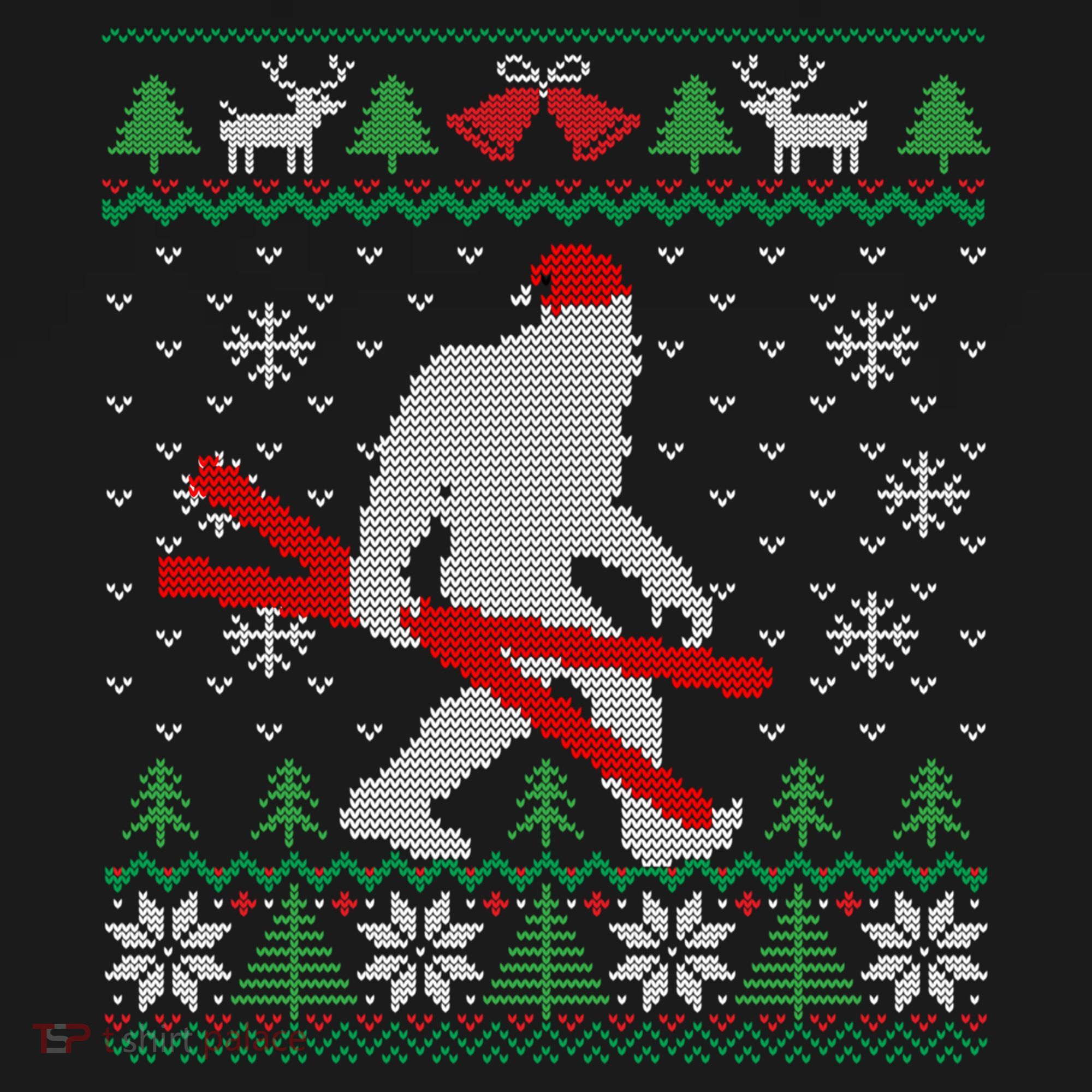 Ugly Christmas Sasquatch Ski Cool Gift Skiing Gift Cool Gift Backpack