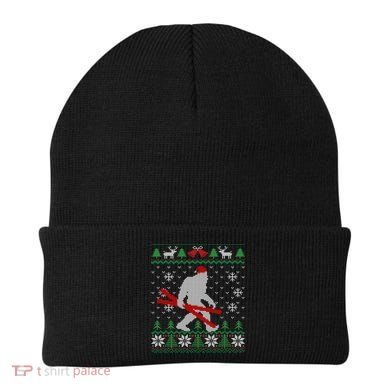 Ugly Christmas Sasquatch Ski Cool Gift Skiing Gift Cool Gift Beanie