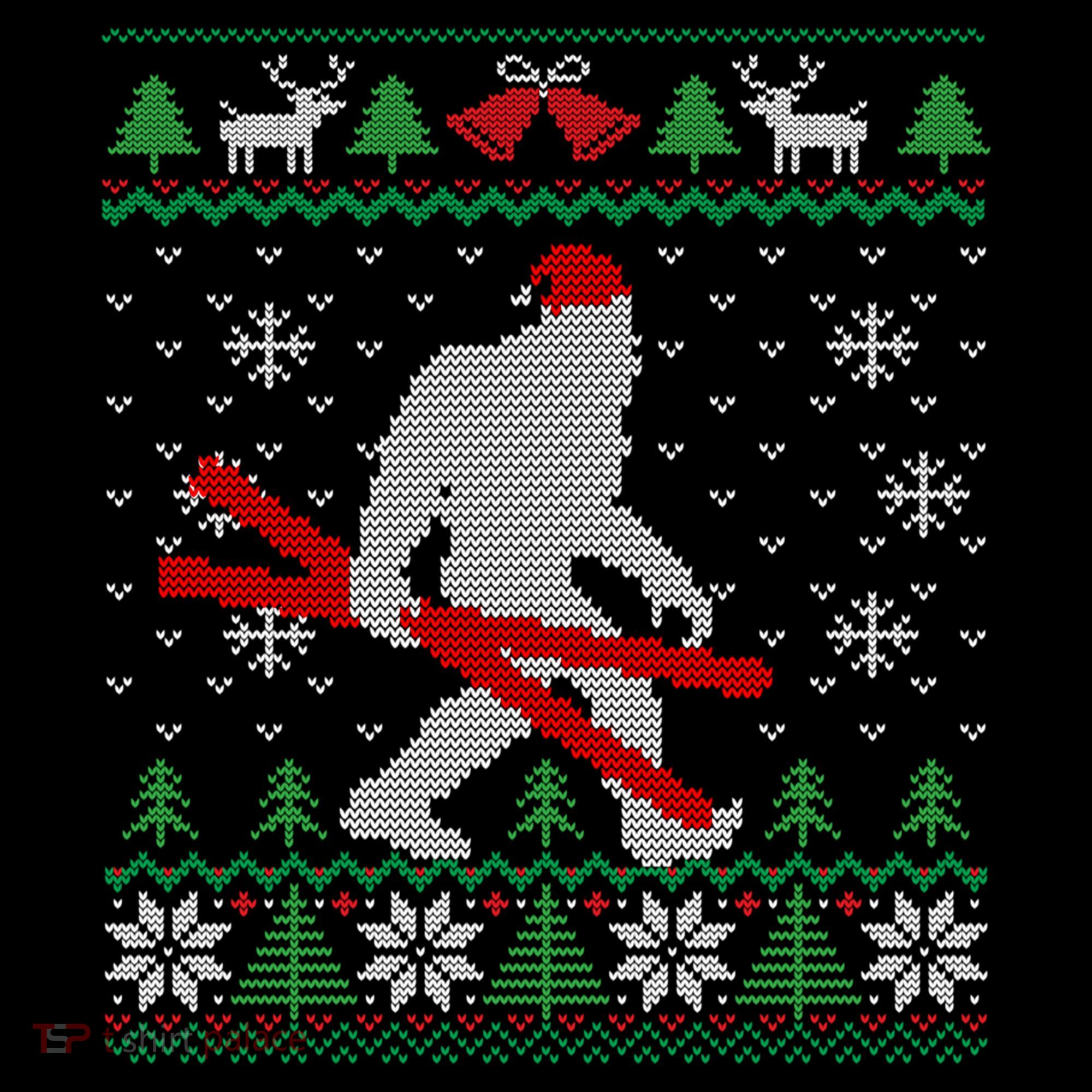 Ugly Christmas Sasquatch Ski Cool Gift Skiing Gift Cool Gift Ornament
