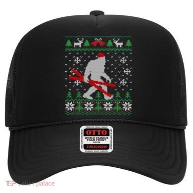 Ugly Christmas Sasquatch Ski Cool Gift Skiing Gift Cool Gift Hat