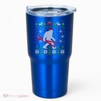 Ugly Christmas Sasquatch Ski Cool Gift Skiing Gift Cool Gift Tumbler thumb 0