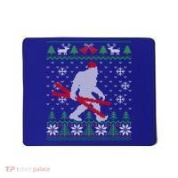 Ugly Christmas Sasquatch Ski Cool Gift Skiing Gift Cool Gift Mousepad thumb 0