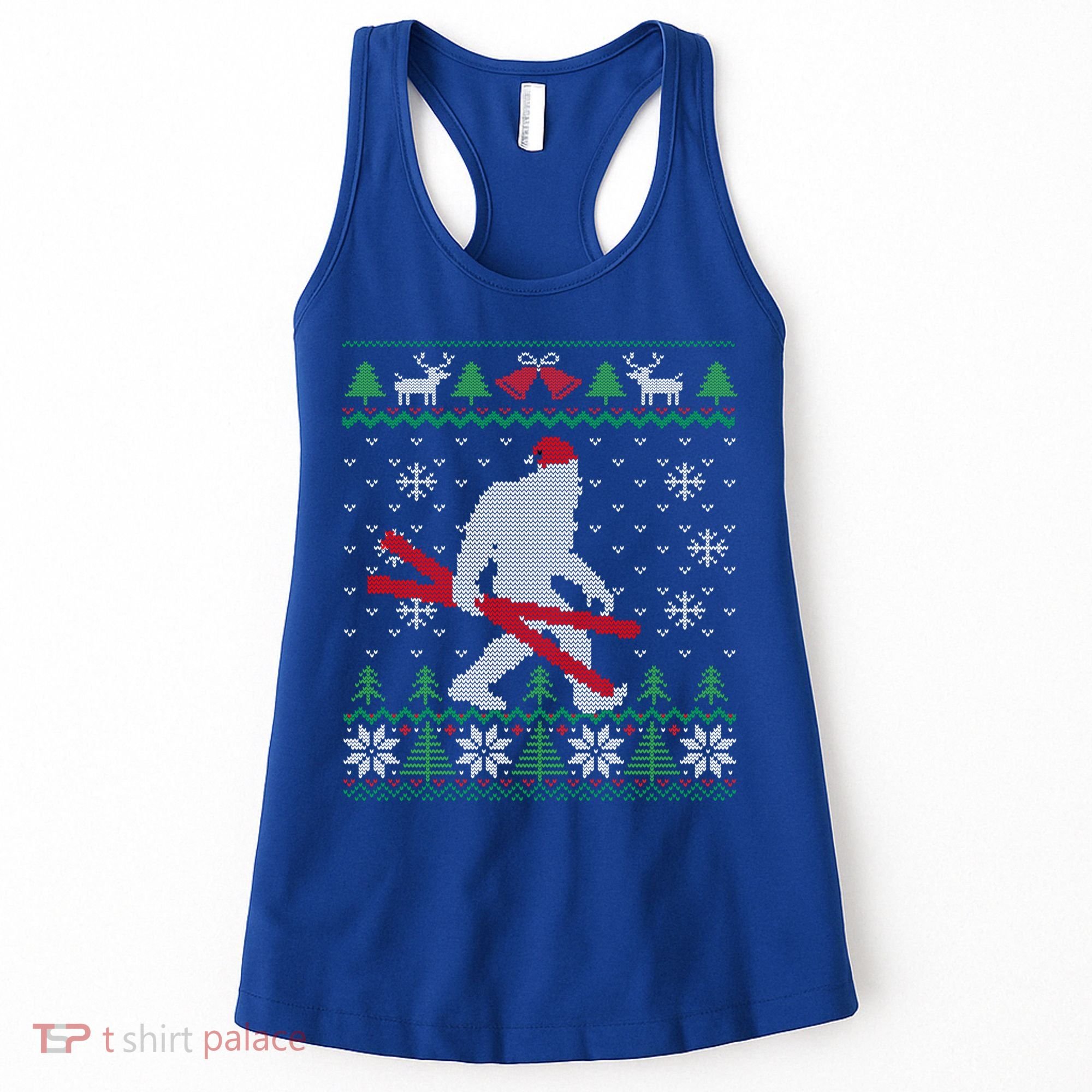Ugly Christmas Sasquatch Ski Cool Gift Skiing Gift Cool Gift Women's Tank Top