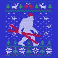 Ugly Christmas Sasquatch Ski Cool Gift Skiing Gift Cool Gift Women's Tank Top thumb 5