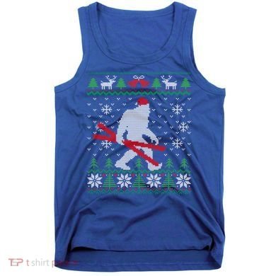 Ugly Christmas Sasquatch Ski Cool Gift Skiing Gift Cool Gift Tank Top