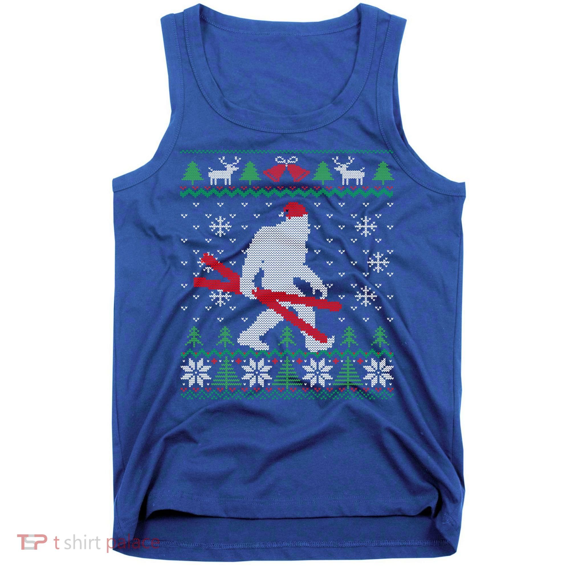 Ugly Christmas Sasquatch Ski Cool Gift Skiing Gift Cool Gift Tank Top