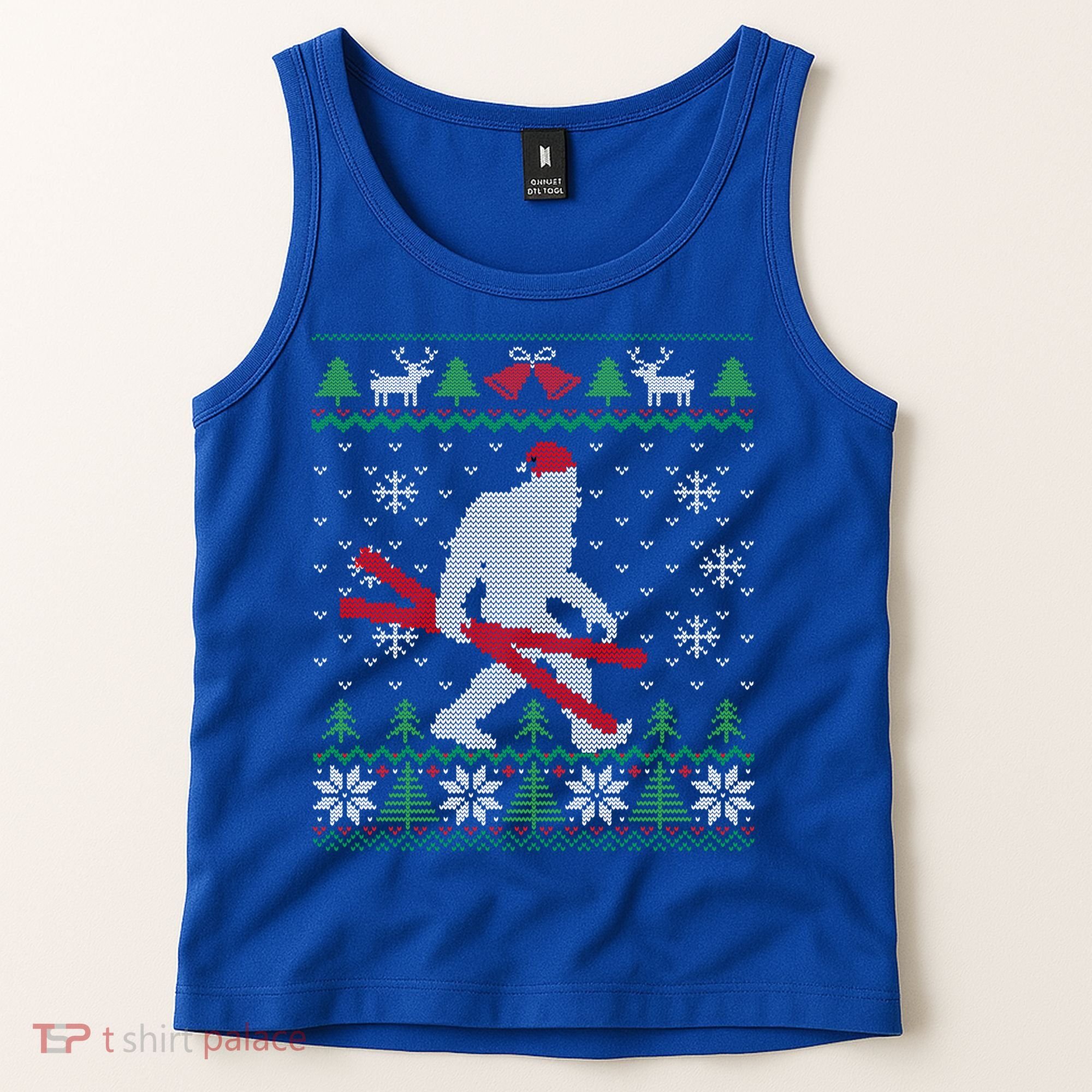 Ugly Christmas Sasquatch Ski Cool Gift Skiing Gift Cool Gift Tank Top