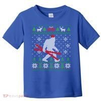 Ugly Christmas Sasquatch Ski Cool Gift Skiing Gift Cool Gift Toddler T-Shirt thumb 0