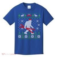 Ugly Christmas Sasquatch Ski Cool Gift Skiing Gift Cool Gift Kids T-Shirt thumb 0