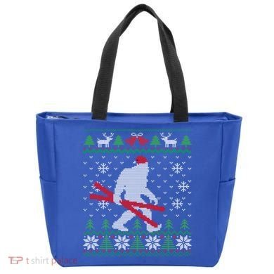 Ugly Christmas Sasquatch Ski Cool Gift Skiing Gift Cool Gift Tote Bag