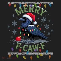 Ugly Christmas Sweater Merry F CAW F Crow Women's Sweatshirt thumb 2