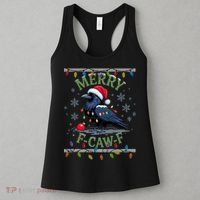 Ugly Christmas Sweater Merry F CAW F Crow Women's Tank Top thumb 3