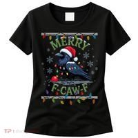 Ugly Christmas Sweater Merry F CAW F Crow Women's T-Shirt thumb 0