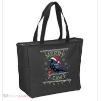 Ugly Christmas Sweater Merry F CAW F Crow Tote Bag thumb 2