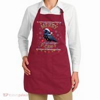 Ugly Christmas Sweater Merry F CAW F Crow Apron thumb 2