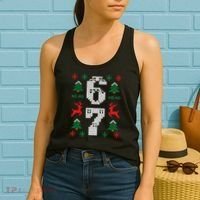 Ugly Christmas Sweater 67 Funny Xmas Meme Women's Tank Top thumb 2