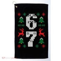 Ugly Christmas Sweater 67 Funny Xmas Meme Golf Towel thumb 0