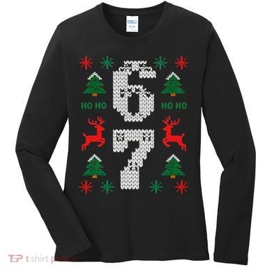 Ugly Christmas Sweater 67 Funny Xmas Meme Women's Long Sleeve Shirt