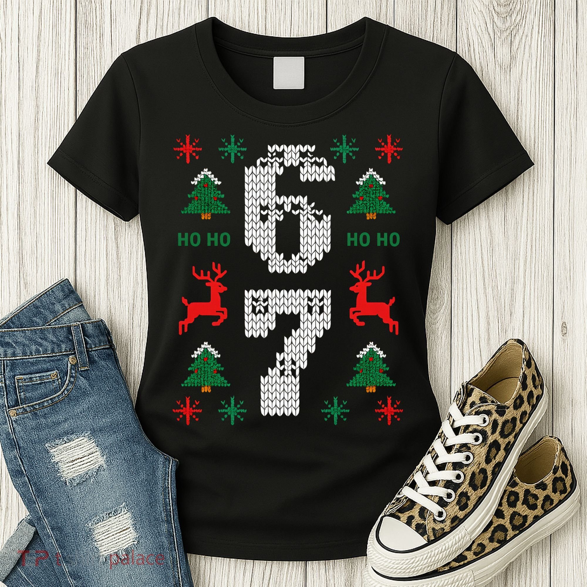 Ugly Christmas Sweater 67 Funny Xmas Meme Women's T-Shirt