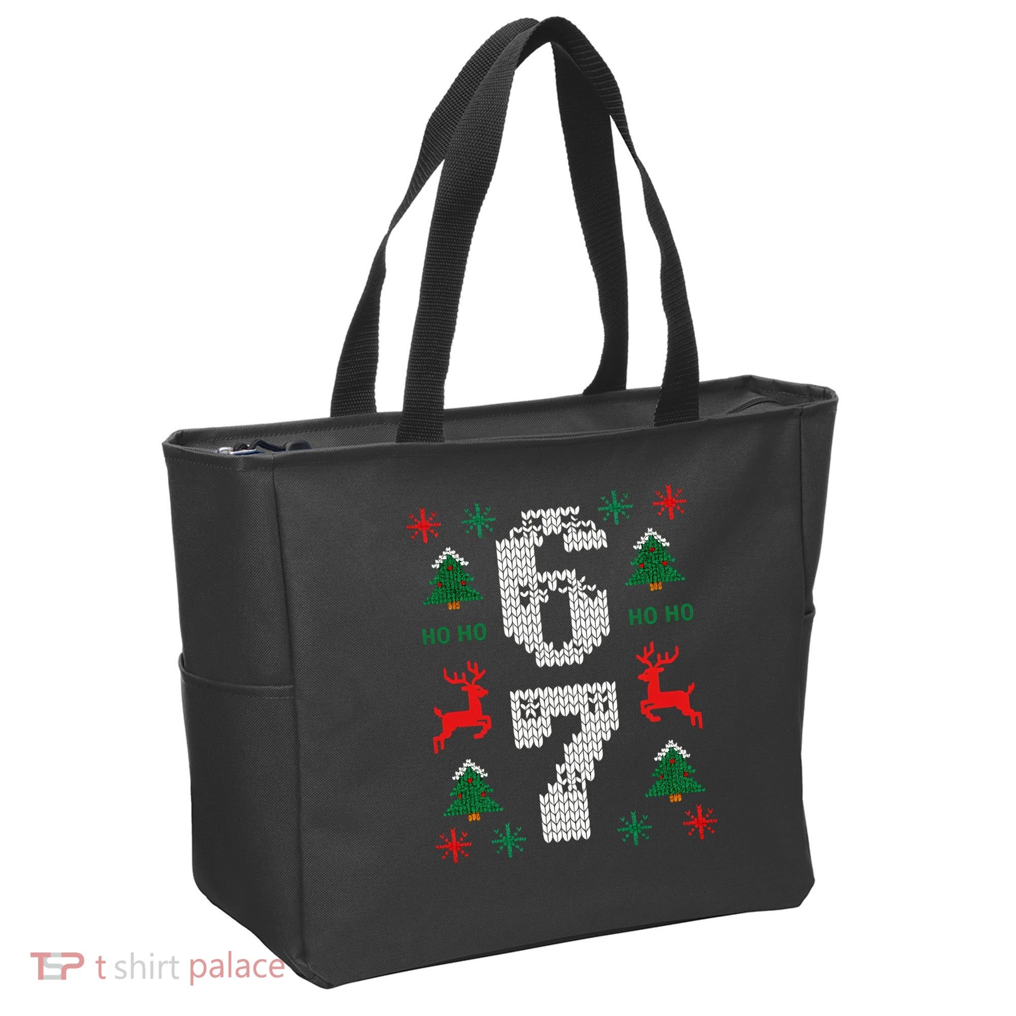 Ugly Christmas Sweater 67 Funny Xmas Meme Tote Bag