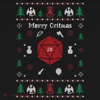 Ugly Christmas Sweater Merry Critmas Dungeons And Rpg Dragons Gift Bucket Hat thumb 4