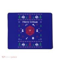 Ugly Christmas Sweater Merry Critmas Dungeons And Rpg Dragons Gift Mousepad thumb 0