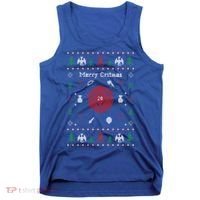 Ugly Christmas Sweater Merry Critmas Dungeons And Rpg Dragons Gift Tank Top thumb 0