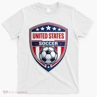 USA Crest Soccer Badge Shield United States Fan T-Shirt thumb 0