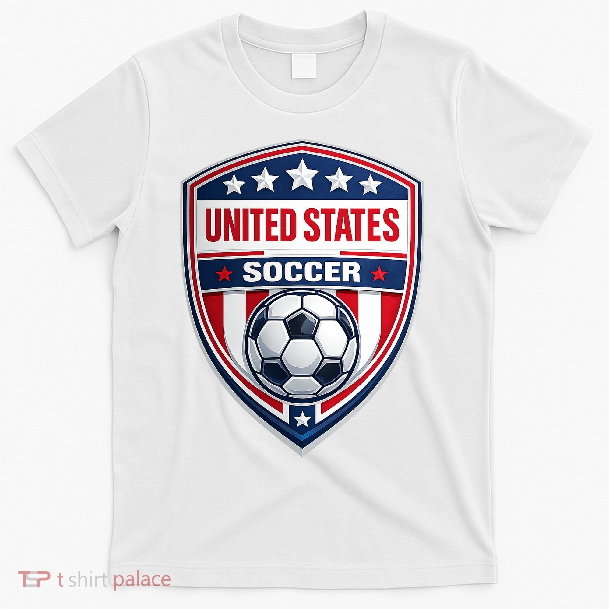 USA Crest Soccer Badge Shield United States Fan T-Shirt