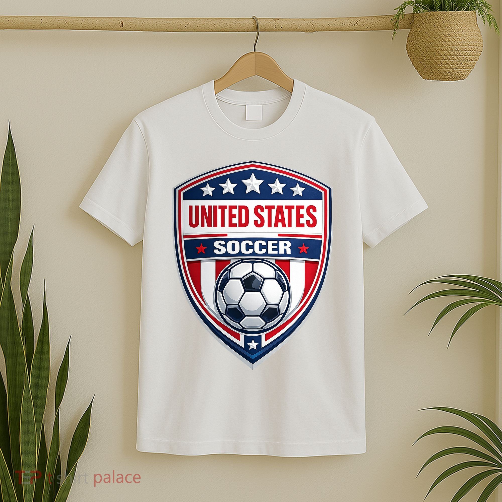 USA Crest Soccer Badge Shield United States Fan T-Shirt