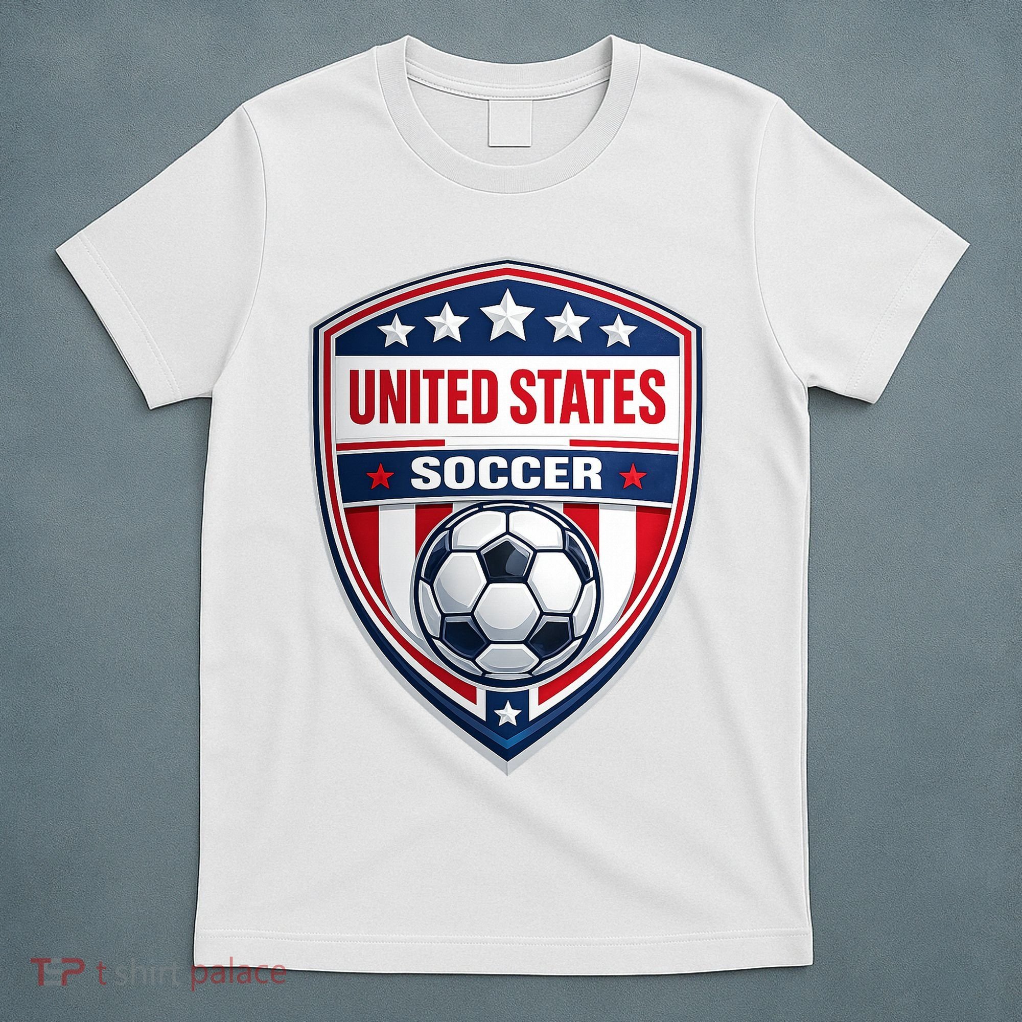USA Crest Soccer Badge Shield United States Fan T-Shirt