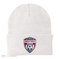 USA Crest Soccer Badge Shield United States Fan Beanie thumb 0