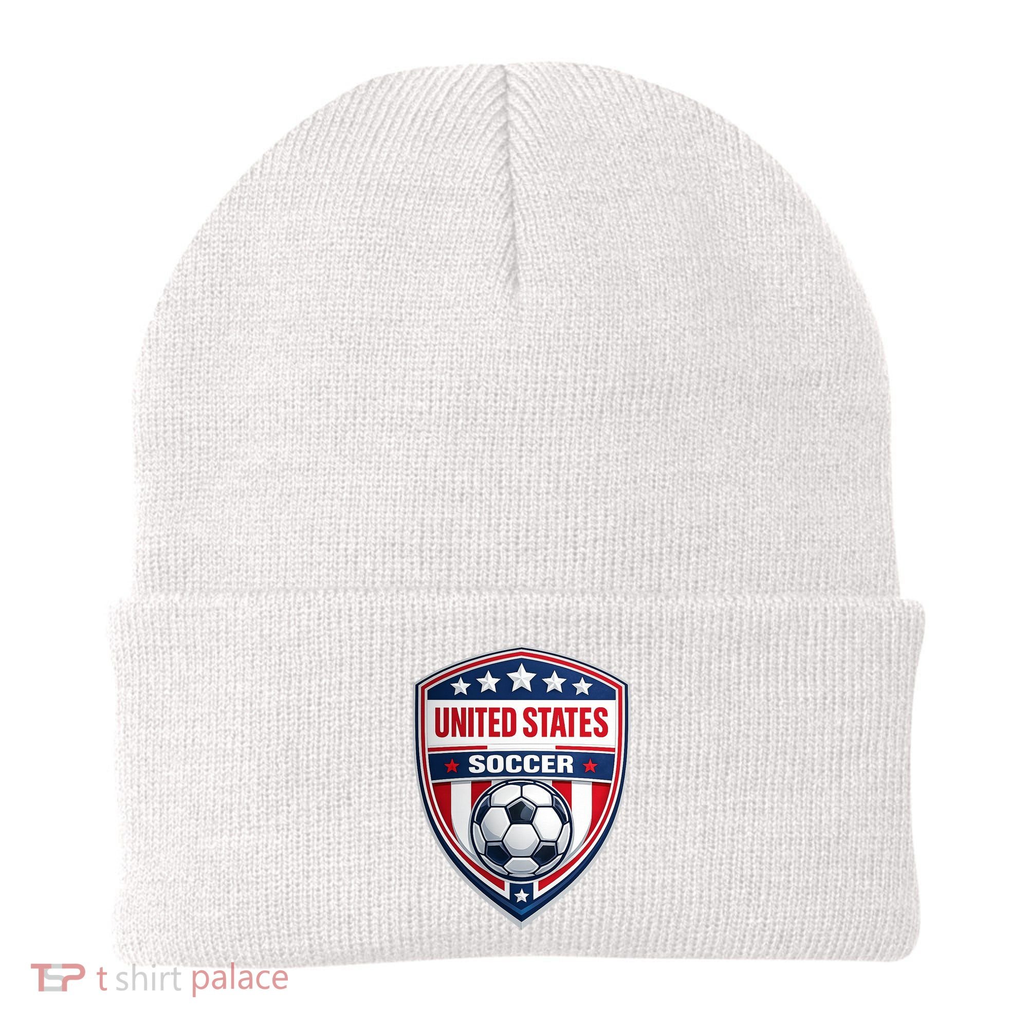 USA Crest Soccer Badge Shield United States Fan Beanie