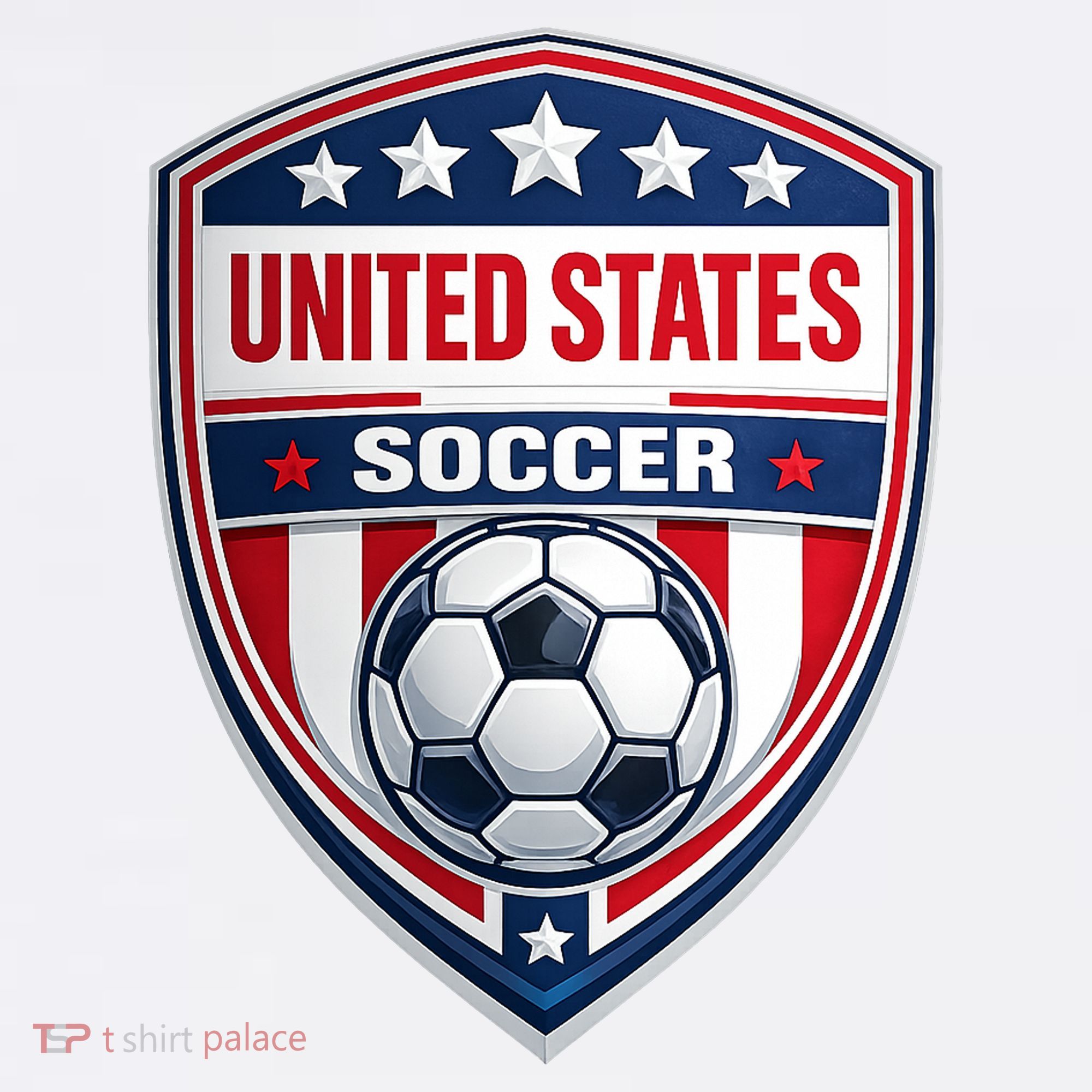 USA Crest Soccer Badge Shield United States Fan Beanie