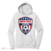 USA Crest Soccer Badge Shield United States Fan Women's Hoodie thumb 0