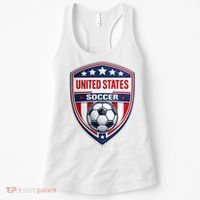 USA Crest Soccer Badge Shield United States Fan Women's Tank Top thumb 0