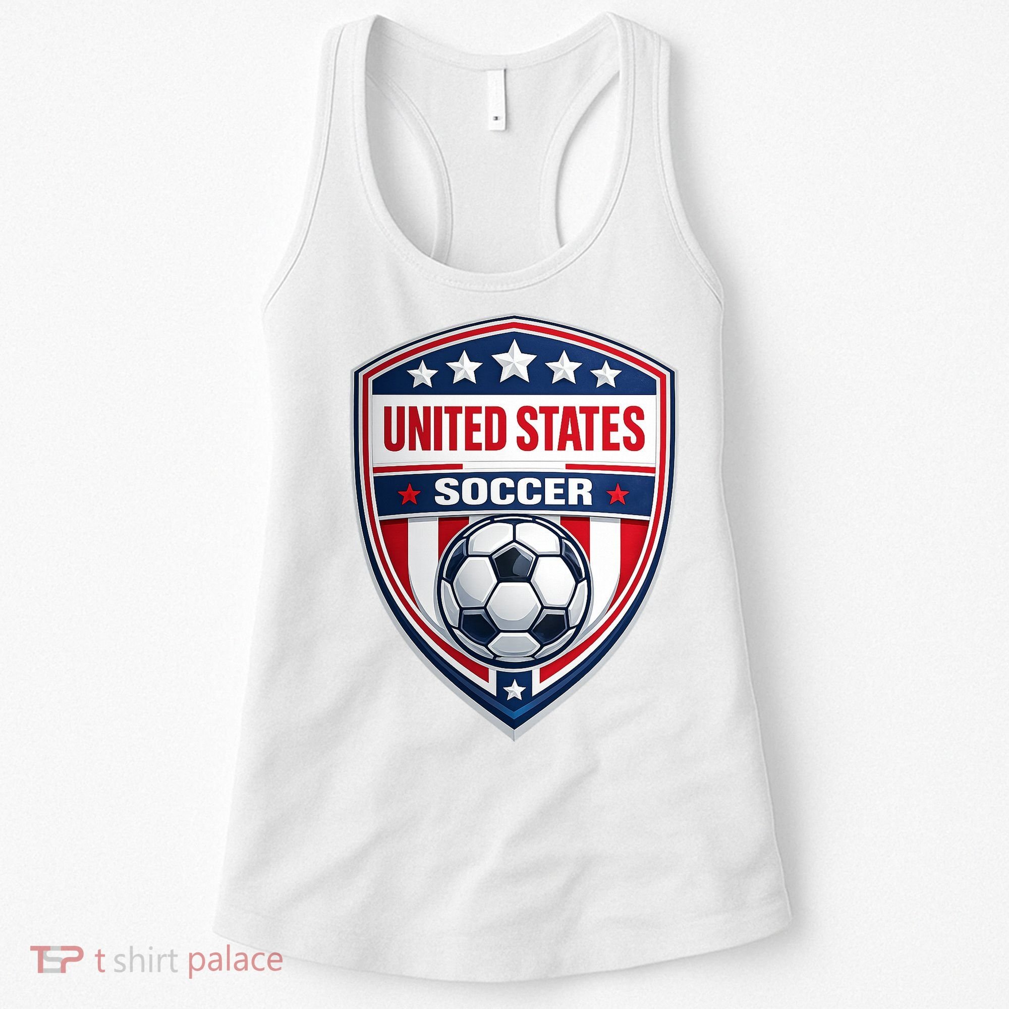 USA Crest Soccer Badge Shield United States Fan Women's Tank Top