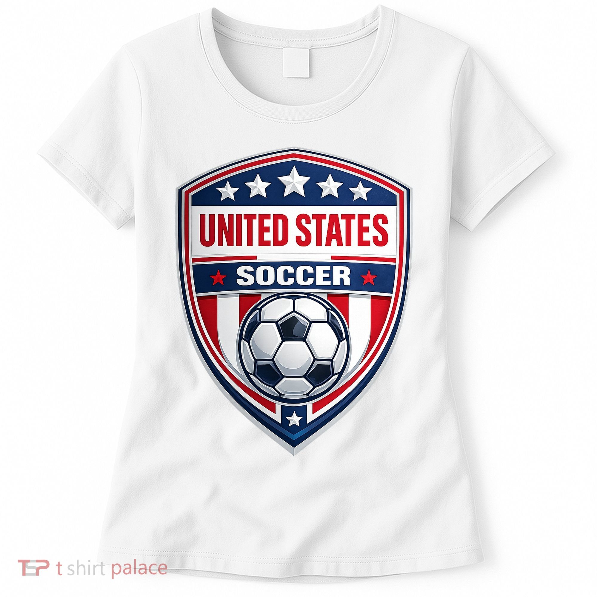 USA Crest Soccer Badge Shield United States Fan Women's T-Shirt