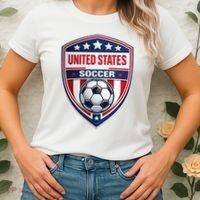 USA Crest Soccer Badge Shield United States Fan Women's T-Shirt thumb 2