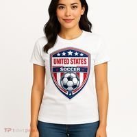 USA Crest Soccer Badge Shield United States Fan Women's T-Shirt thumb 4