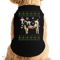 Ugly Christmas Sweater Cow Christmas Lights Sweater Light Up Doggie Tank thumb 0
