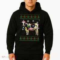 Ugly Christmas Sweater Cow Christmas Lights Sweater Light Up Hoodie thumb 2