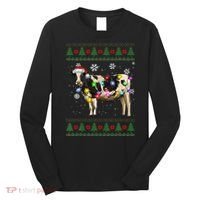 Ugly Christmas Sweater Cow Christmas Lights Sweater Light Up Long Sleeve Shirt thumb 0