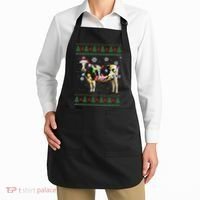 Ugly Christmas Sweater Cow Christmas Lights Sweater Light Up Apron thumb 2